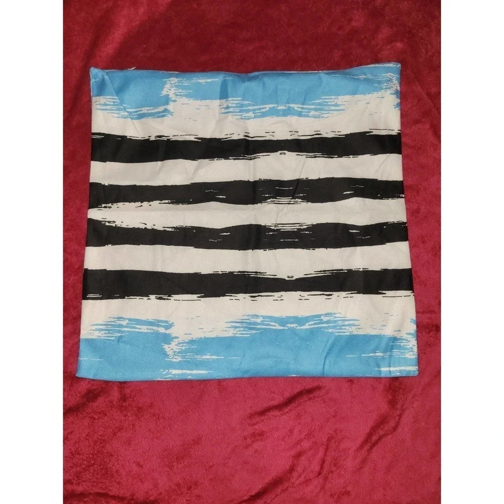 Pillow case Blue And Black